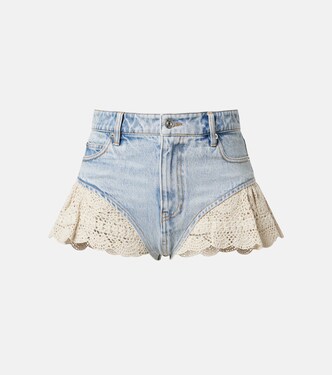 Shorts de denim con croché | Frame