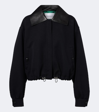 Jacke aus Baumwolle und Wolle mit Leder | Givenchy