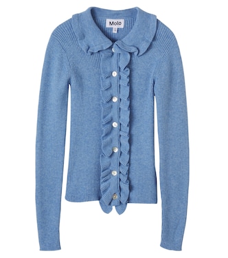 Gamora ruffled wool and cotton cardigan | Molo