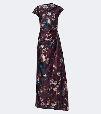 Draped floral satin gown | Erdem