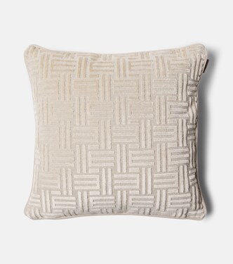 Flag monogram corduroy cushion | Etro