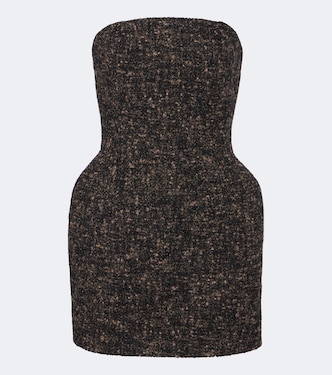 Bouclé wool and cashmere-blend bustier dress | Magda Butrym