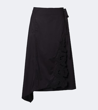 Falda midi asimétrica Klara de algodón | SIR