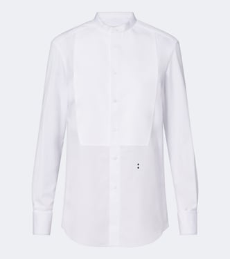 Piqué-trimmed cotton poplin shirt | Fendi