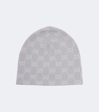GG jacquard wool-blend lamé beanie | Gucci