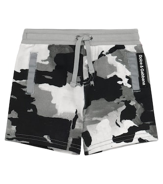 Baby camo cotton jersey shorts | Dolce&Gabbana Kids