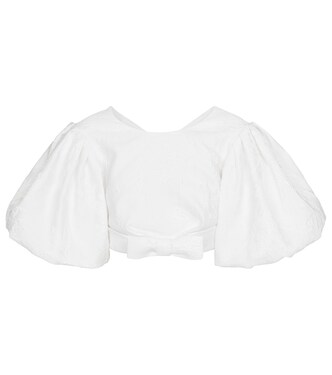 Cropped-Top aus Jacquard | Rasario