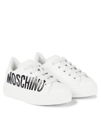 Logo leather sneakers | Moschino Kids