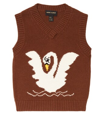 Intarsia wool vest | Mini Rodini