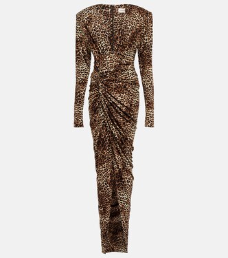 Robe longue à motif léopard | Alexandre Vauthier
