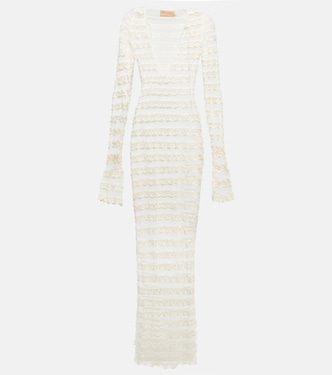 Semi-sheer lace maxi dress | Aya Muse