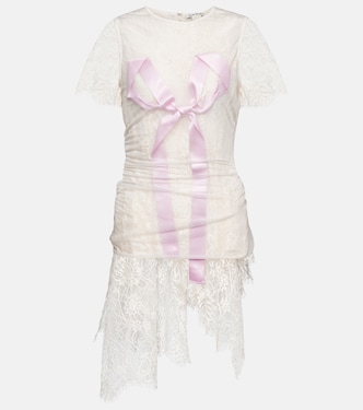 Bow-embellished layered lace top | Acne Studios