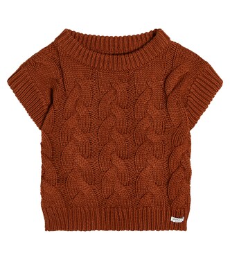 Mylli cable-knit cotton sweater vest | Donsje