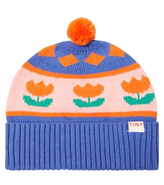 Flowers cotton and wool beanie | Tinycottons