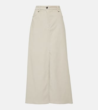 Cotton corduroy maxi skirt | Brunello Cucinelli