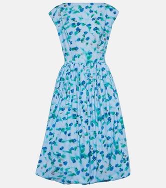 Robe midi en popeline de coton | Marni