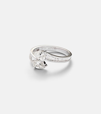 Bague Saturn en or blanc 18 ct et diamants | Anita Ko