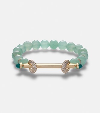 Chakra 18kt gold bracelet with gemstones | Ananya