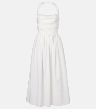 Robe midi Leia brodée en coton | Markarian