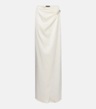 Silk satin wrap skirt | Tom Ford