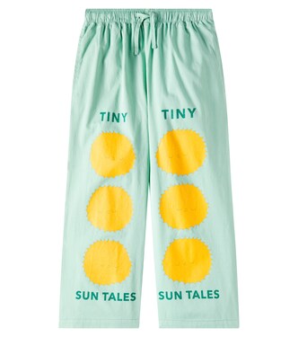 Sun Tales printed cotton straight pants | Tinycottons