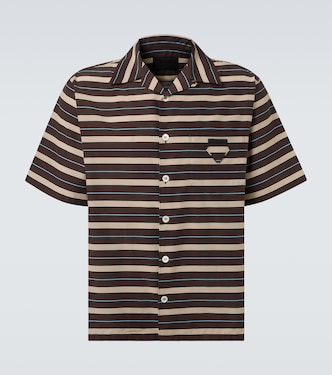 Striped cotton bowling shirt | Prada