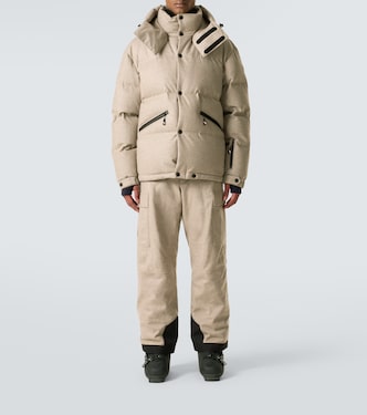 Krun virgin wool down ski jacket in beige - Moncler Grenoble