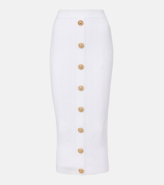 Cable-knit midi skirt | Balmain