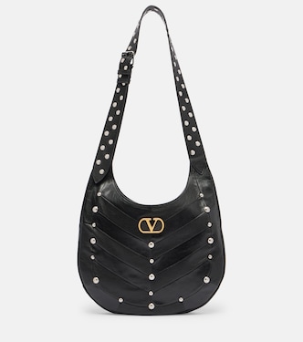 Hoboho Large studded leather shoulder bag | Valentino Garavani