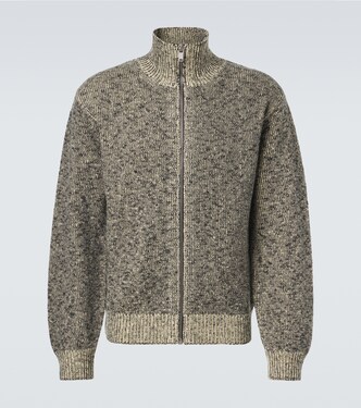 Cárdigan de lana y algodón con cremallera | Jil Sander