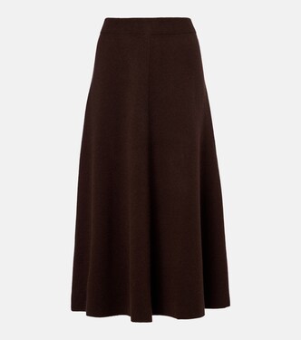Wool and cashmere midi skirt | Jardin des Orangers