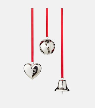 Set of 3 palladium-plated ornaments | Georg Jensen