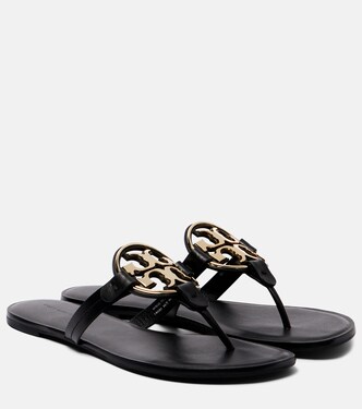 Metal Miller leather thong sandals | Tory Burch