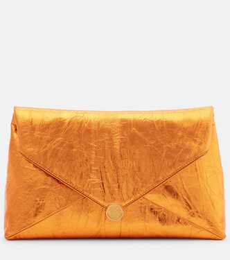 Envelope Medium metallic leather clutch | Dries Van Noten