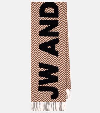 Logo wool and alpaca-blend scarf | JW Anderson