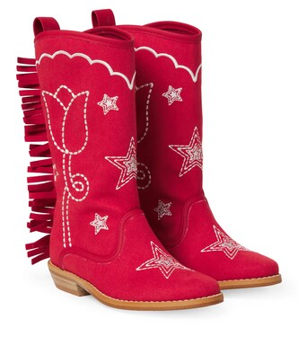 Botas cowboy con flecos bordados | Stella McCartney Kids