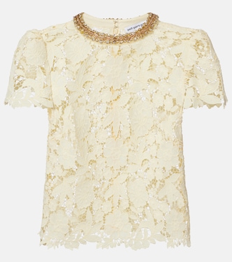 Embellished lace top | Self-Portrait