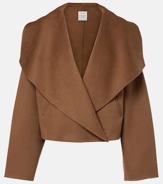 Signature cropped wool doublé jacket | Toteme