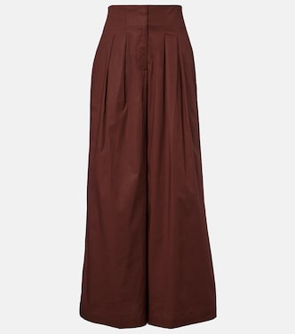 Cotton-blend wide-leg pants | Adriana Degreas