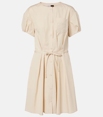 Paula's Ibiza Anagram cotton-blend shirt dress | Loewe