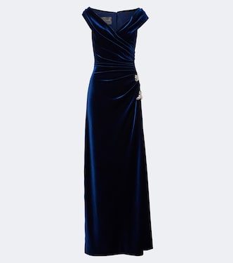 Verzierte Robe aus Samt | Monique Lhuillier