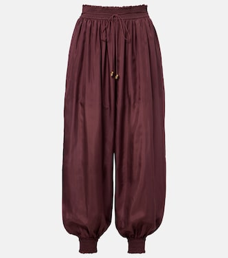 Pantalones globo Aster de seda habotai | Zimmermann