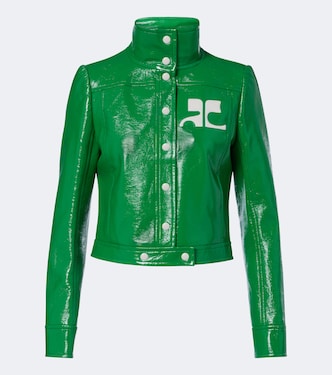 Veste courte en vinyle à logo | Courrèges
