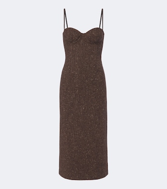 Robe midi Jocey en laine et cachemire mélangés | Ralph Lauren Collection