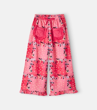 Beatrice floral ruffled cotton pants | Bebe Organic