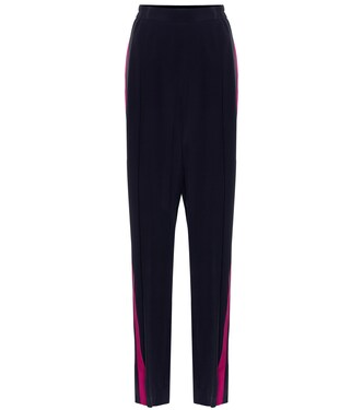 Pantalon ample à taille haute en crêpe de soie | Stella McCartney
