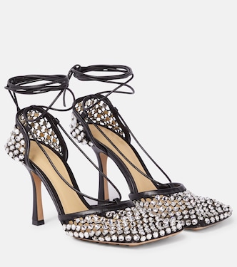 Sparkle Stretch embellished mesh pumps | Bottega Veneta