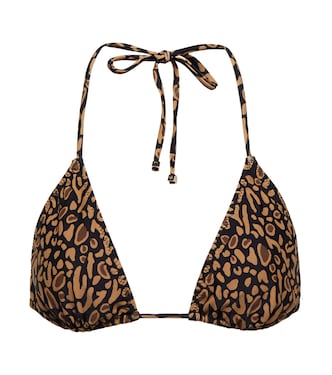 Caia leopard-print bikini top | Nanushka