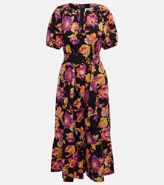 Robe midi Lindy en coton à fleurs | Diane von Furstenberg