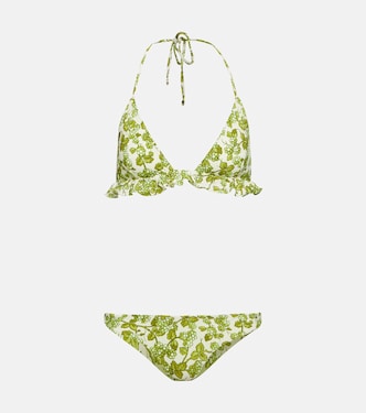 Ruffle-trimmed printed bikini | Etro